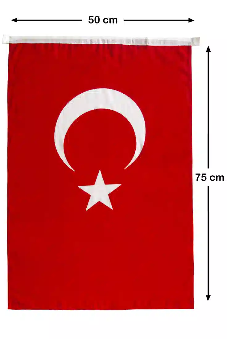 Türk Bayrağı 50x75 cm Alpaka Kumaş